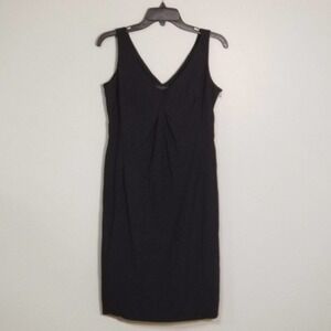 Piazza Sempione Blue Sleeveless Pleated Chest Cocktail Sheath Dress Size Medium